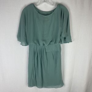 Gianni Bini Green Womens Size Small Short Sleeve Mini Dress Office Career